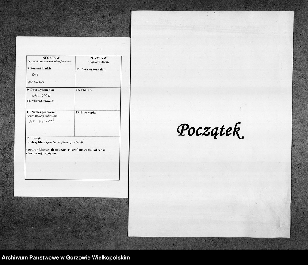 image.from.unit.number "Duplikate der Kirchenbücher von der Parochie Lossow: Raumerswalde (Roszkowice), Gerlachsthal (Gostkowice)"