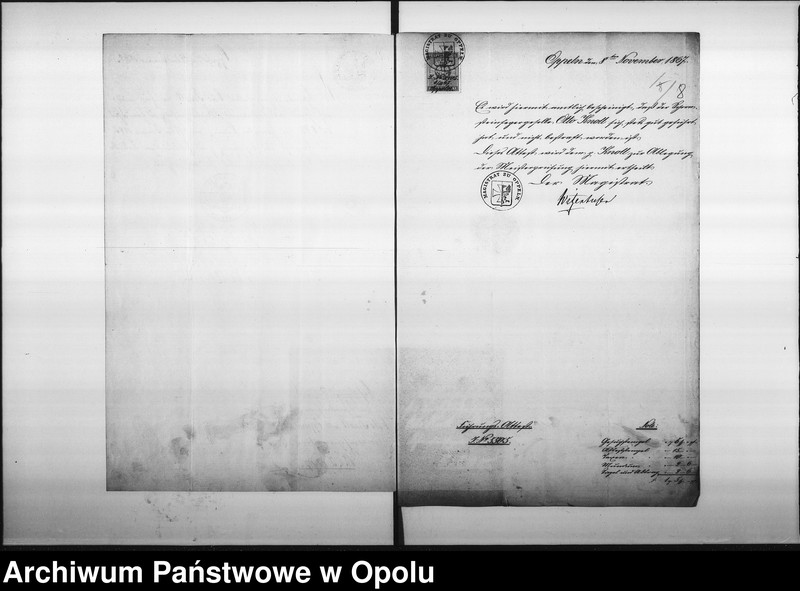 image.from.unit.number "Acta des Magistrats zu Oppeln betreffend die Anstellung des Schornsteinfegermeister Otto Knoll für den Oder - und Königs-Bezirk"