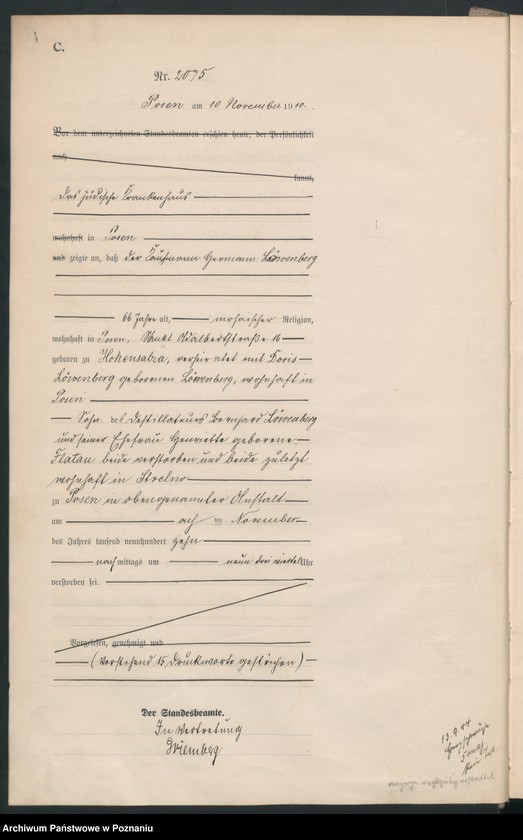 Obraz 5 z jednostki "Księga miejscowa zgonów tom V [Rejestr główny zgonów]"