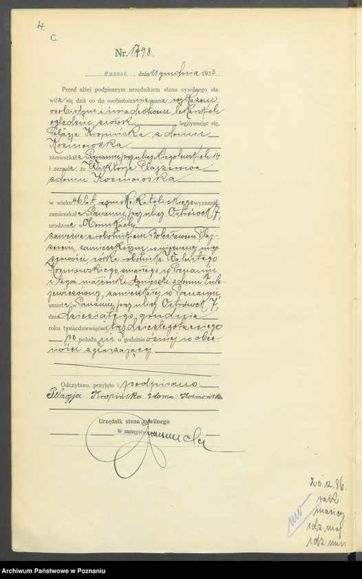 Obraz 6 z jednostki "Księga miejscowa zgonów tom IV [Rejestr główny zgonów]"