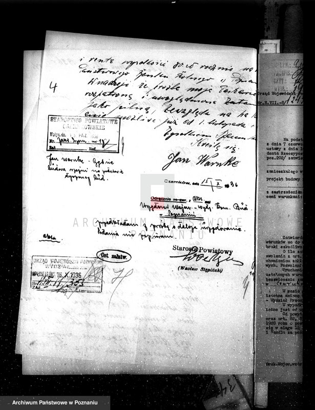 Obraz 8 z jednostki "Zatwierdzenie zakładu przemysłowego /rzeźnia i warsztat/ Jan Warnke, Gębice pow. czarnkowski"