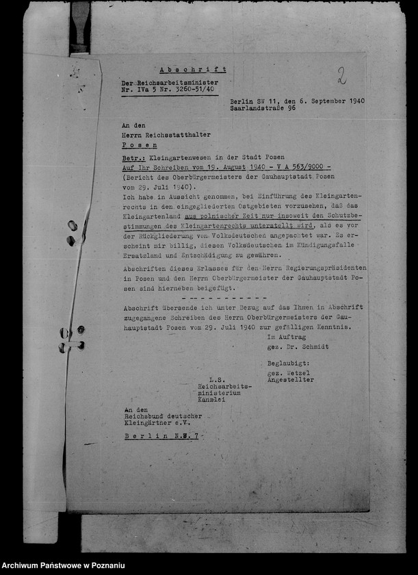 Obraz 6 z jednostki "Korespondencja i plany sytuacyjne ogródków działkowych w Poznaniu"