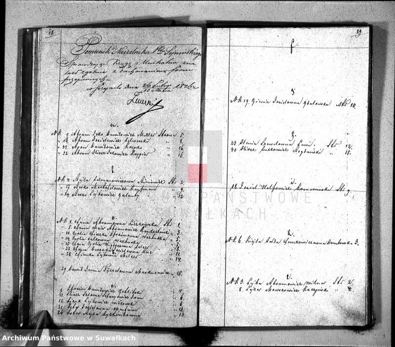 image.from.unit.number "Duplicat Urodzonych, Zaślubionych i Zmarłych Osób z Wyznania Moyżeszowego Okregu Sereie w 1845 roku"