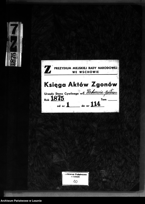 Obraz 2 z jednostki "[Księga zgonów - Wschowa północ]"
