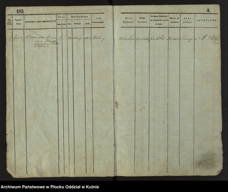 image.from.unit.number "Księga ludności stałej Nr 3 wsi: Dobrzelin i Marianków"