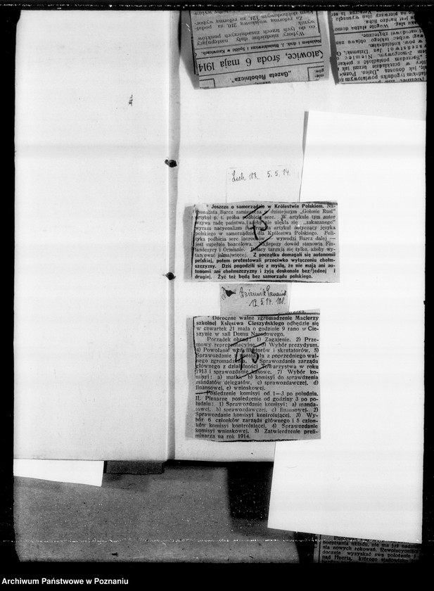 Obraz 15 z jednostki "Sprawy Polaków na terenie zaborów i zagranicą [Wycinki prasowe]"