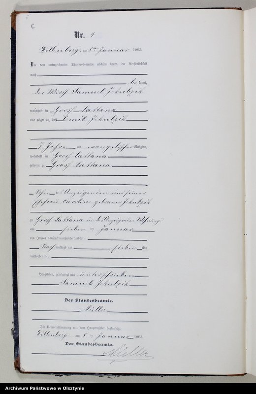 image.from.unit.number "Sterbe-Neben-Register Nr 1 - 172"