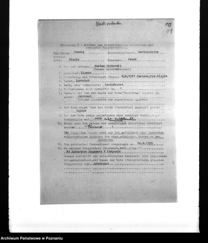 Obraz 15 z jednostki "Amtliche Meldungen Kreis Rypin"