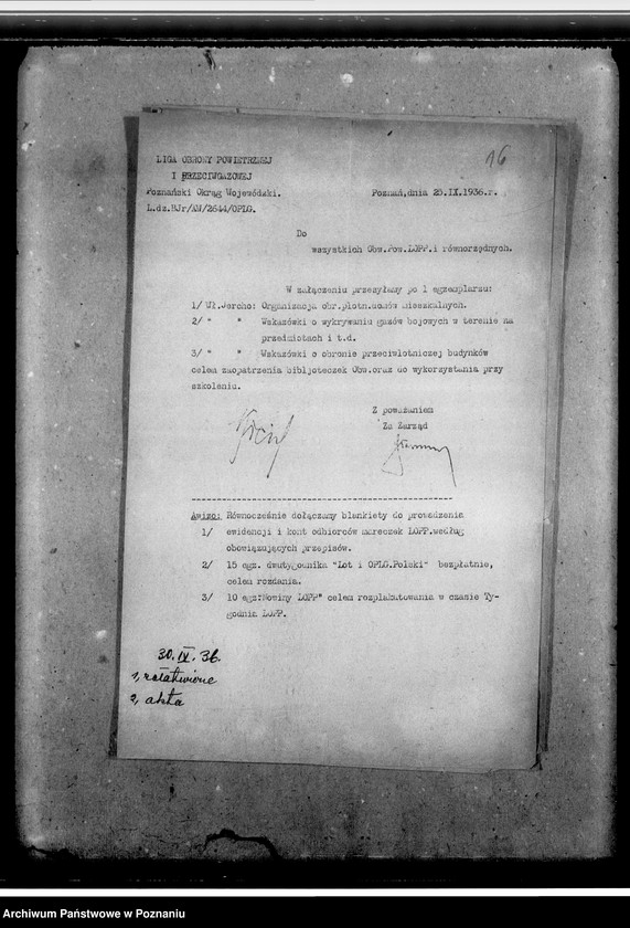 Obraz 20 z jednostki "Korespondencja: okólniki Poznańskiego Okręgu Wojewódzkiego. Sprawozdania z objazdu autokina. Szkice rysunkowe na plansze propagandowe"