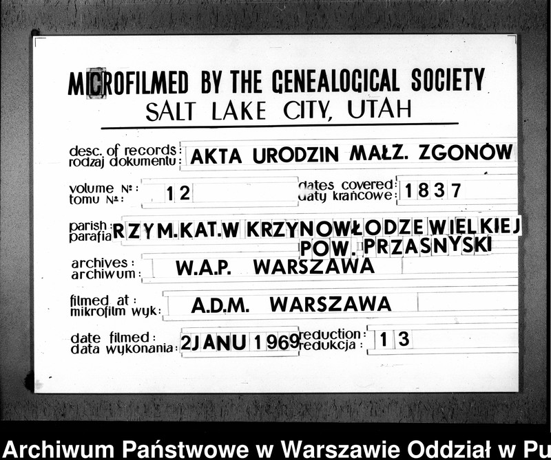 image.from.unit.number "Akta urodzeń, małżeństw i zgonów"