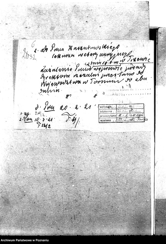 Obraz 11 z jednostki "Pow. lekarz Weterynaryjny Kościerzyna"