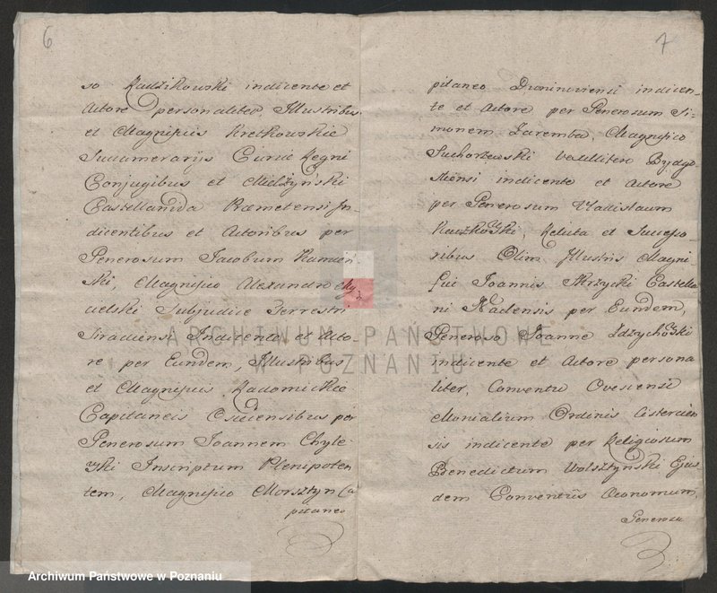 Obraz 4 z jednostki "Ekstrakt z ksiąg grodzkich kaliskich dekretu z 1725. 23. III w sprawie długów miasta Leszna; język łaciński"