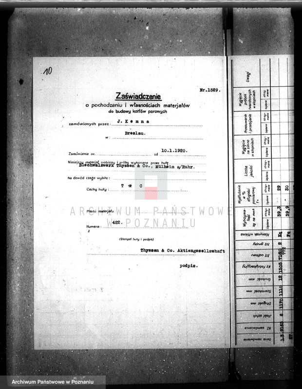 Obraz 14 z jednostki "Majętność Wonieść, pow śmigielski własność J. Wedemeyer nr woj. kotła 6264"