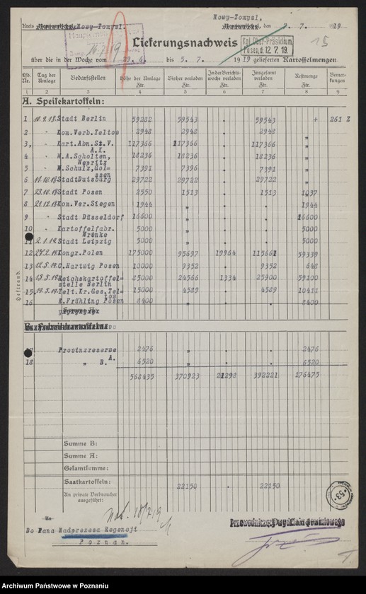 Obraz 18 z jednostki "[Odstawa ziemniaków z terenu powiatów Nowy Tomyśl - Poznań]"