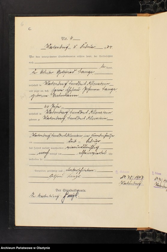 image.from.unit.number "Sterbe-Haupt-Register Nr 1 - 98"