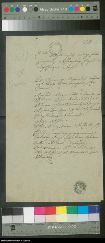 image.from.unit.number "Alegaty do ksiąg urodzeń, zapowiedzi, małżeństw i zgonów z lat 1817 - 1818"