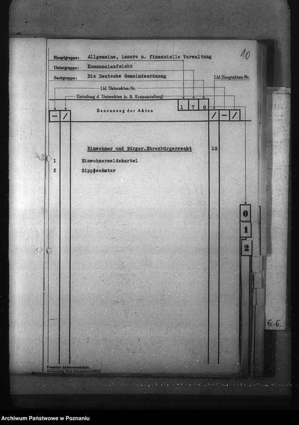 Obraz 14 z jednostki "Aktenverzeichnis (Kommunalaufsicht)"