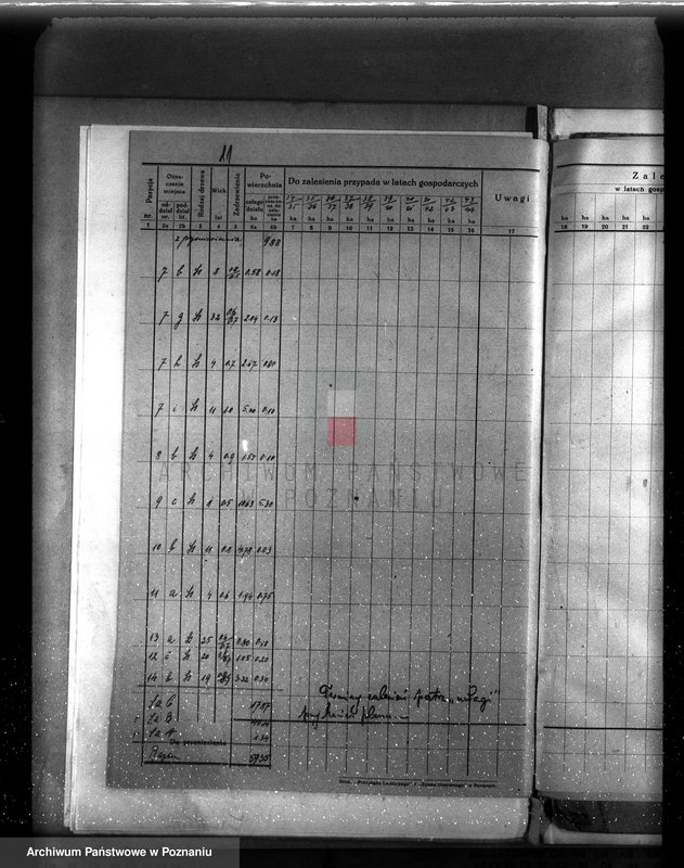 image.from.unit.number "Plan urządzenia gospodarstwa leśnego dla lasu majętności Biezdrowo powiat szamotulski"