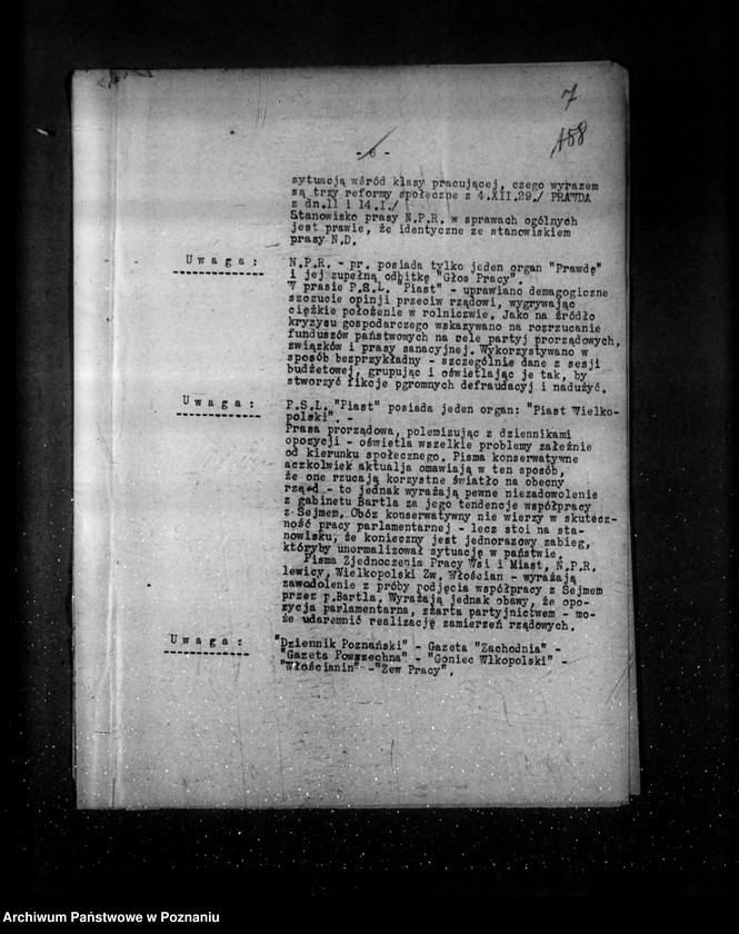 Obraz 11 z jednostki "Sprawozdania sytuacyjne miesięczne z życia społeczno-politycznego za miesiące styczeń, luty, marzec 1930 r."