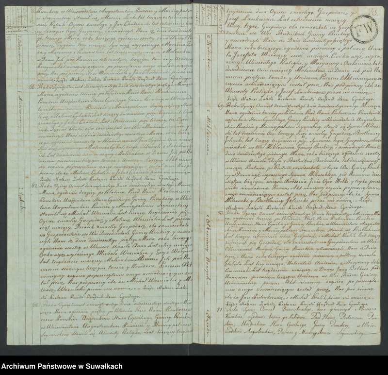image.from.unit.number "Akta Zeszłych Gminy Puńskiey Od Dnia 1 Stycznia Do Dnia Ostatniego Grudnia 1819 Roku."