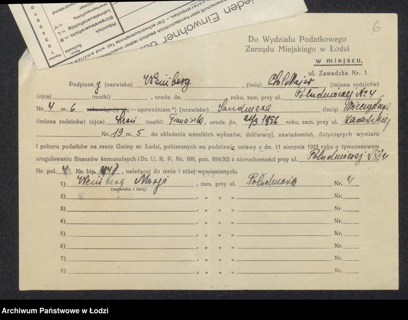 image.from.unit.number "Księga inwentarzowa nieruchomości m. Łodzi ul. Południowa"