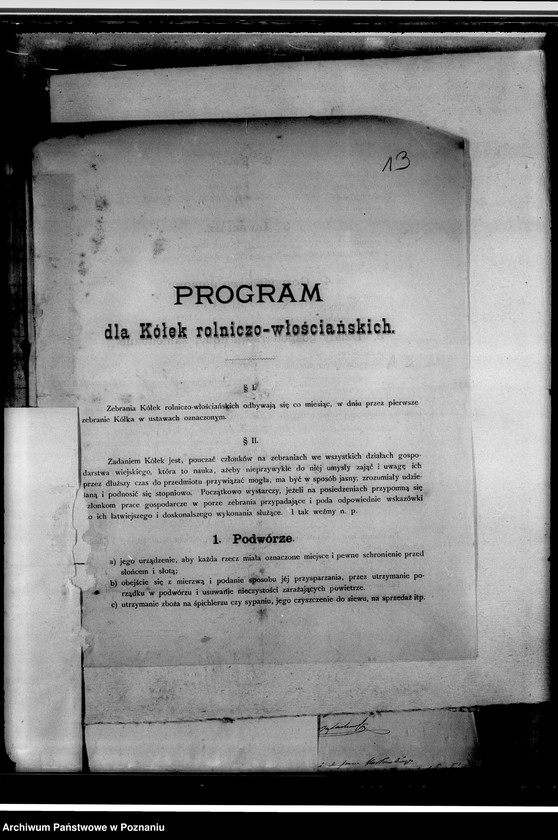 image.from.unit.number "Petycje posłów polskich do sejmu pruskiego między innymi w sprawie stosowania urzędowego nauczania w języku polskim na terenie Wielkiego Księstwa Poznańskiego. Program dla kółek rolniczo- włościańskich. Sprawozdania zarządu towarzystwa. Okólniki. Programy"