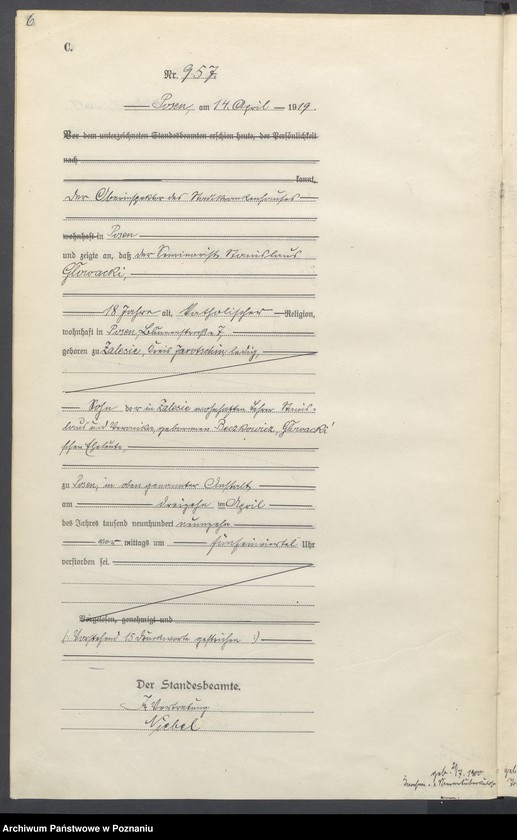 Obraz 8 z jednostki "Księga miejscowa zgonów tom III [Rejestr główny zgonów]"