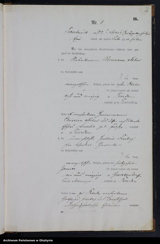 Obraz z jednostki "Heiraths-Neben-Register Nr 1 - 4"