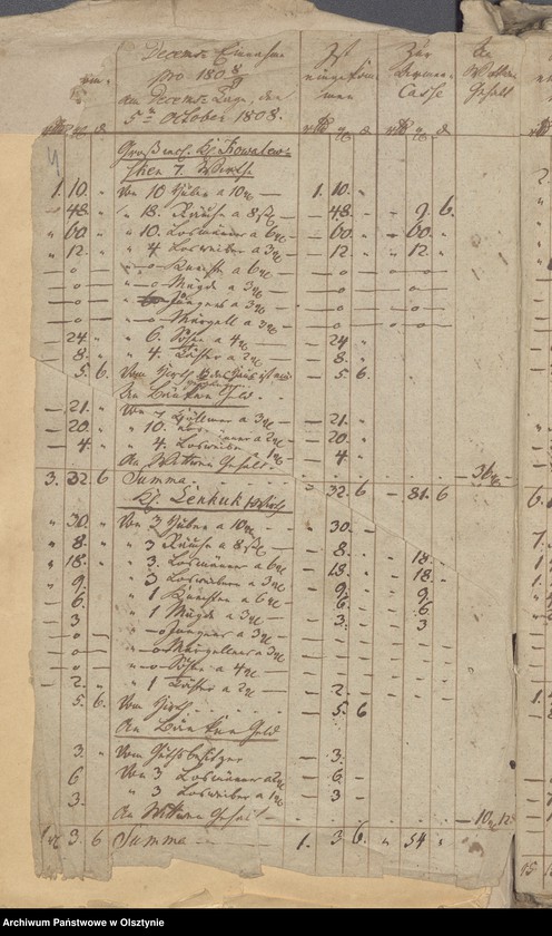 image.from.unit.number "Einnahme beider Kirchen Armen und Schulkasse zu Widminnen"