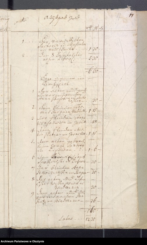 image.from.unit.number "Armen Cassen Rechnung der Widminnschen Kirche aller Einnahme und Ausgabe"