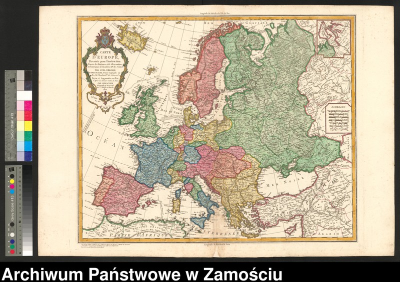 image.from.unit "Carte d’ Europe Dressée pour l’ Usage du Roy sur les Itineraires anciens et modernes et sur les Routiers de mer assujetis Rouliers der mer assujetis aux observations astronomiques. Par G. Delisle Premier Geographe de S.M. de l’ Academie Royale des Sciences. A Amsterdam Chez. J. Cóvens et C. Mortier"