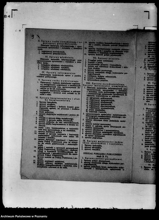 Obraz 13 z jednostki "/Zarządzenia wewnętrzne wojewody w sprawie podziału czynności w Urzędzie Wojewódzkim, statut organizacyjny itp./"