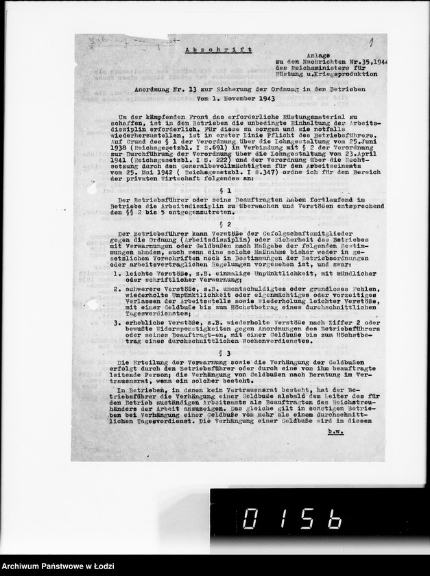 Obraz 5 z jednostki "Abschr.v.Verfg.[odpisy zarządzeń niemieckich z prasy urzędowej]"