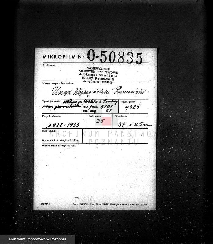 Obraz 2 z jednostki "Młyn p. Kiehla z Suchej pow. jarociński nr fabr 6901, nr woj. 51"