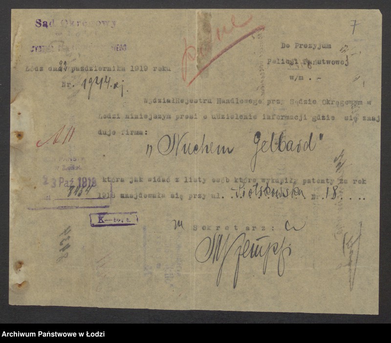 Obraz 9 z jednostki "Nuchem Gelbard - sprzedaż towarów manufakturowych"