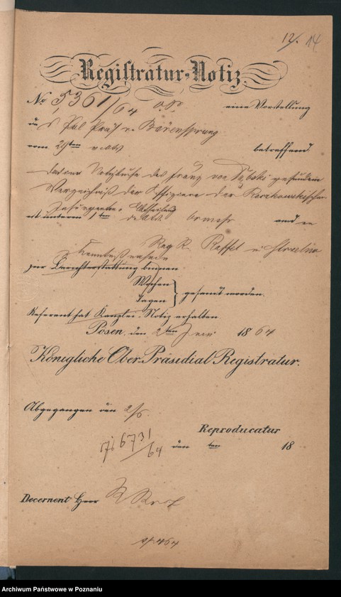 Obraz 18 z jednostki "Der Uebertritt polnischer und diesseitiger Untertanen auf preussisches und jenseitiges Gebiet während der polnischen Insurrektion und die dagegen getroffenen Massnahmen."