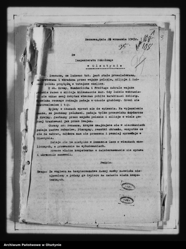 image.from.unit.number "Protokóły i sprawy różne Okręgowego Komitetu Narodowościowego i pow."