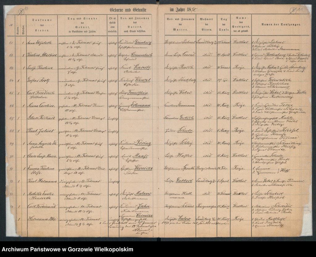 image.from.unit.number "Duplikate der Hauptkirche zu Landsberg an der Warthe (zawiera też księgę zgonów Konkordien, reformirte und Militair Kirchen Gemeinde z 1870 r.)"