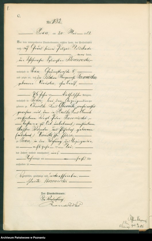 Obraz 11 z jednostki "Księga miejscowa zgonów t. III"