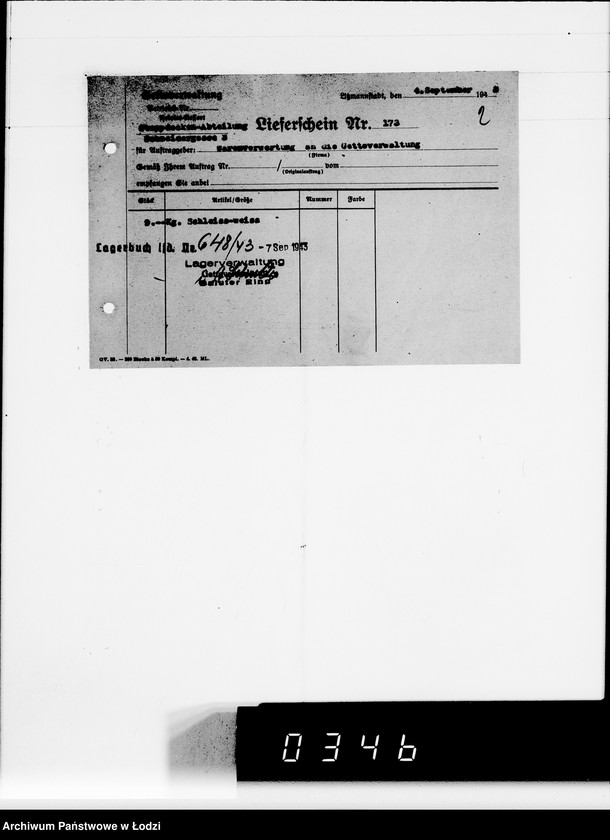 Obraz 6 z jednostki "Lieferscheine Pabianice"