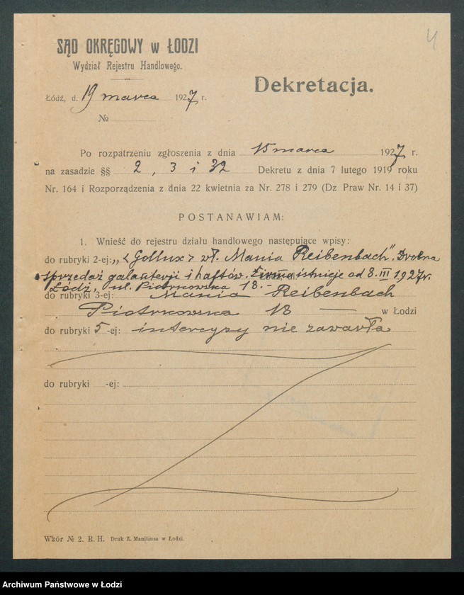 Obraz 6 z jednostki "Gollux – Mania Reibenbach – drobna sprzedaż galanterii i haftów"