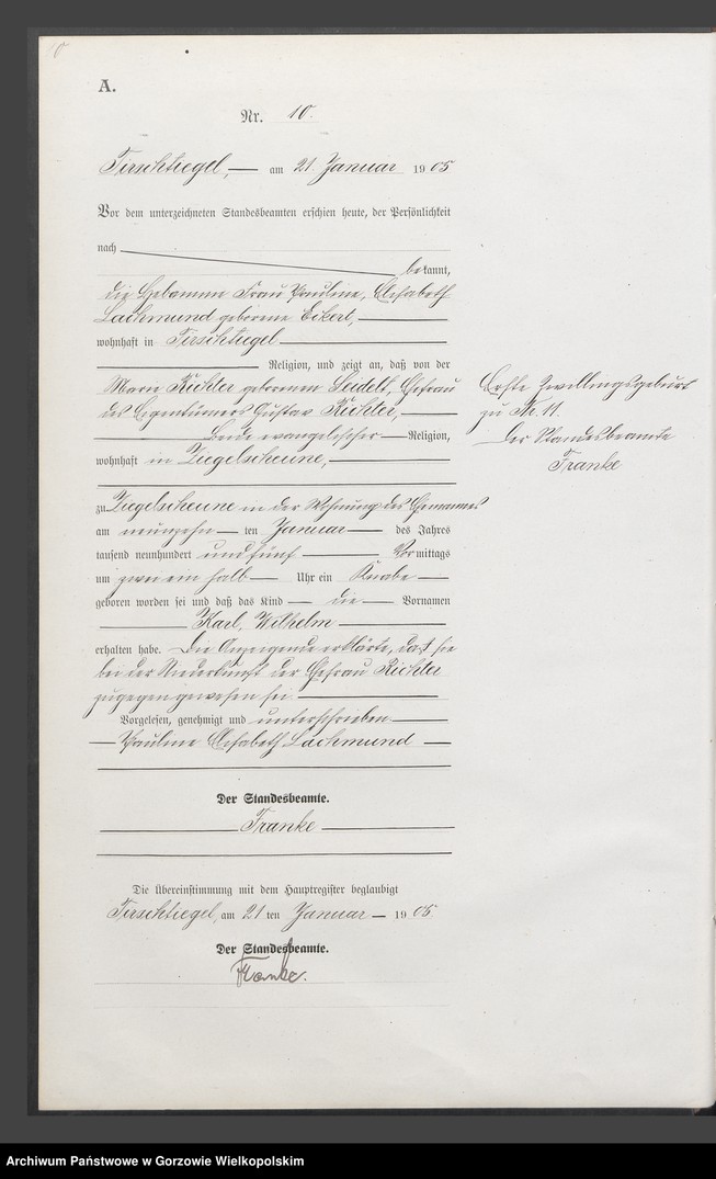 Obraz 13 z jednostki "Geburts Register"