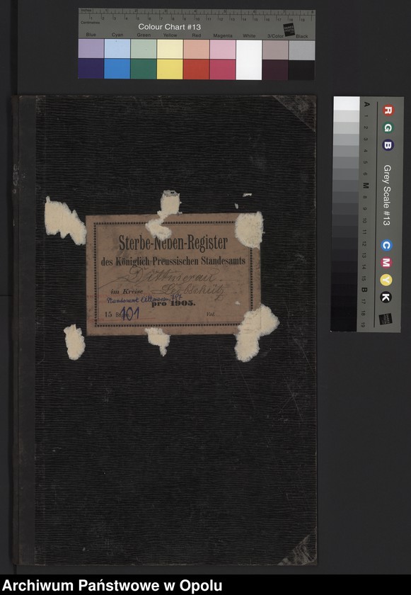 Obraz 3 z jednostki "Sterbe-Neben-Register Standesamts Dittmerau pro 1905"