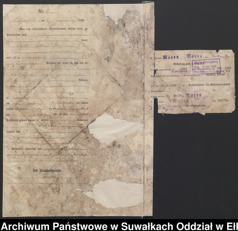 image.from.unit.number "[Geburts-Haupt-Register des Königlichen Preussischen Standes-Amtes Belzonzen Kreis Johannisburg]"