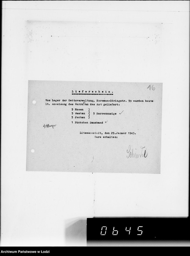 Obraz 20 z jednostki "Beschlagnahme Ausgangsbelege"