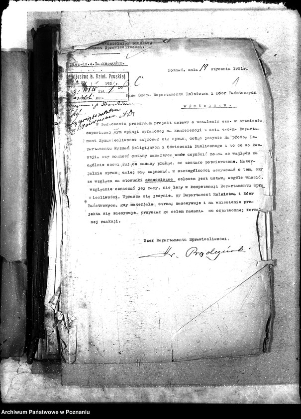 Obraz 5 z jednostki "[Projekty ustaw i rozporządzeń do Sejmu Ustawodawczego]"