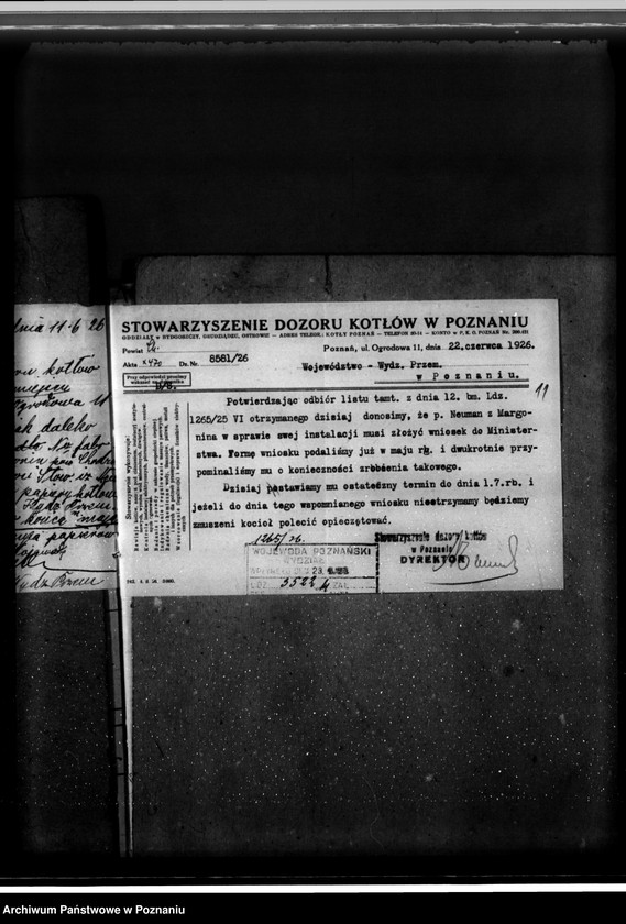 Obraz 15 z jednostki "Fabryka wyrobów mięsnych w Margoninie pow. chodzieski kocioł fabryczny nr 1432, nr woj. 813"