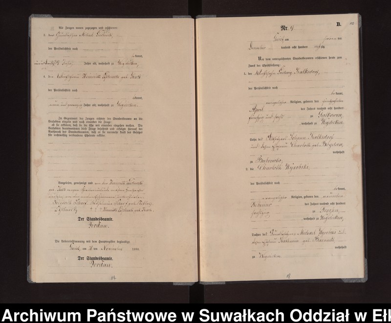 image.from.unit.number "Heiraths-Neben-Register des Königlich Preussischen Standes-Amtes Gneist Kreis Loetzen"