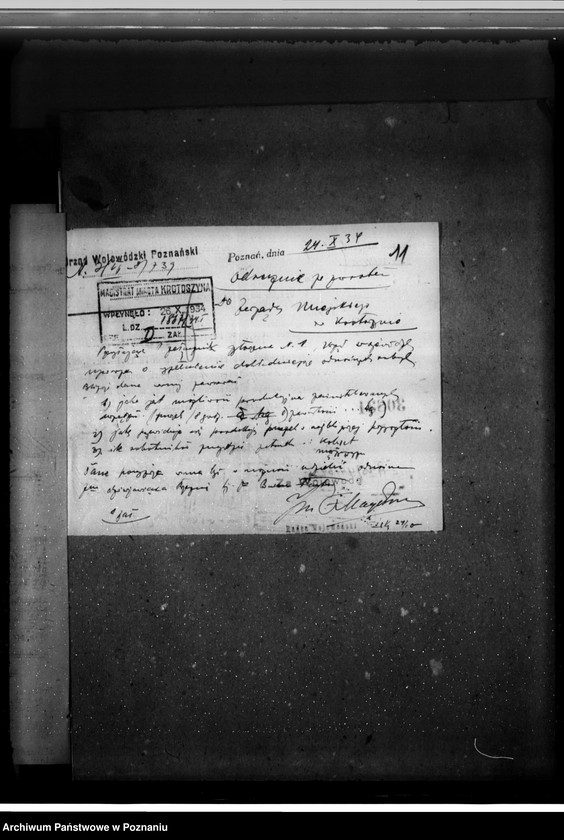 Obraz 16 z jednostki "Zatwierdzenie zakładu przemysłowego /Rzeźnia Miejska/ w Krotoszynie"