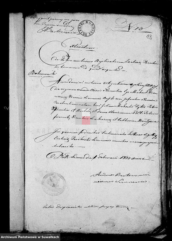 image.from.unit.number "[Dowody Akt małżeństwa Parafii Lejpuńskiej z lat 1833 i 1834]"